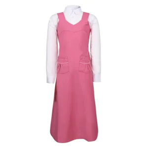 OEM ODM Factory Adjustable Sling Style Girls Solid Pink School Uniform Long Skirt School Uniforms Dress