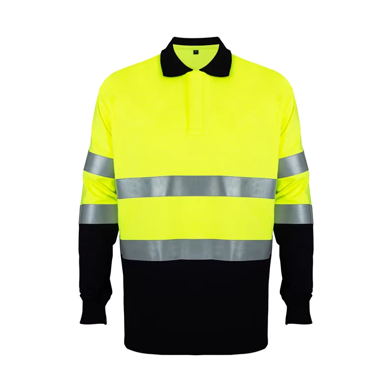 OEM ODM Hi Vis Reflective Safety Flame Retardant Polo Long Sleeve Fire Resistant Work Fireproof Welding T Shirts