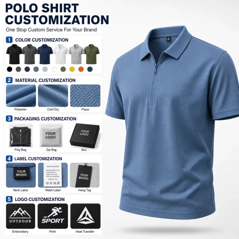 OEM-ODM-Mens-Hidden-Placket-Stretch-Nylon-Spandex-Golf-Polo-Shirt