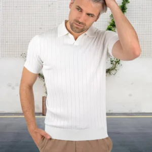 OEM ODM New Arrival Men’s White Polo Shirt Custom Logo 100% COTTON Short Sleeved Knitted Golf Polo T shirts for Men