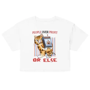 OEM ODM People Over Profit Women s crop top