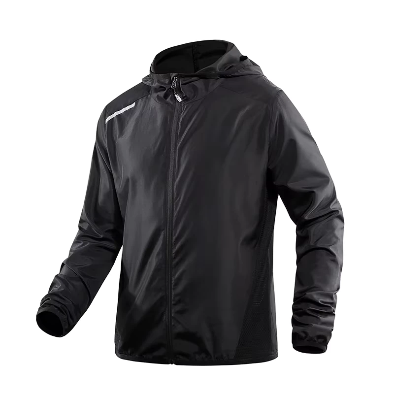OEM ODM Summer Windbreaker Jacket for Men Hooded Running Jacket Men's Outdoor Jackets