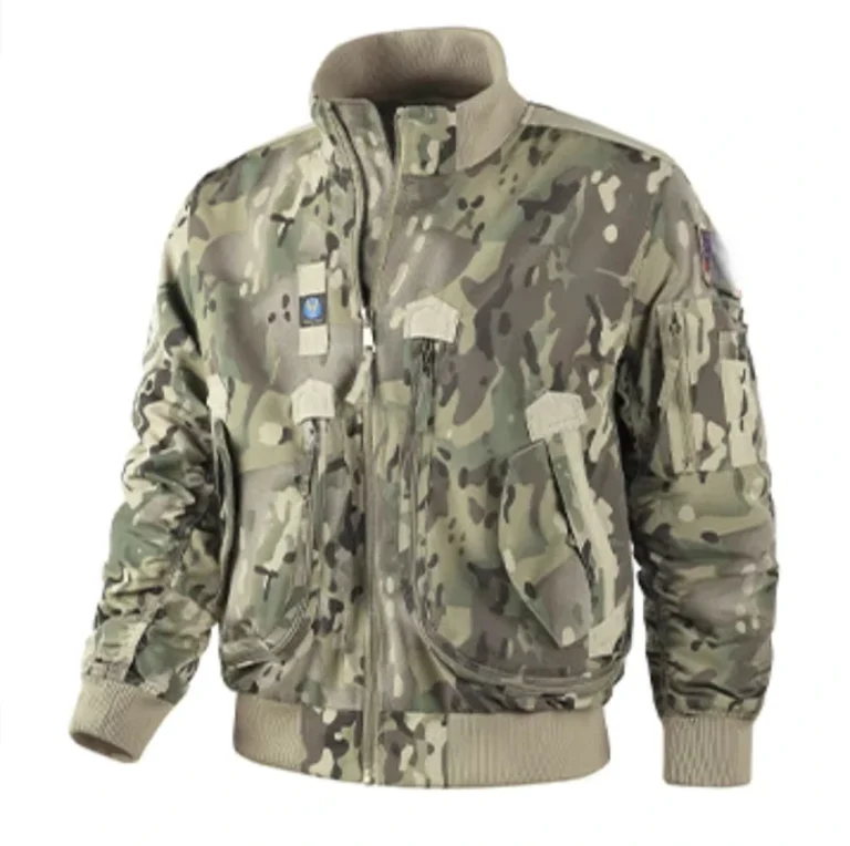 OEM-Pilot-Bomber-Jacket-Mens-Tactical-Camouflage-Coat-Embroidered-Stand-Collar-Zipper-Canvas-Waterproof