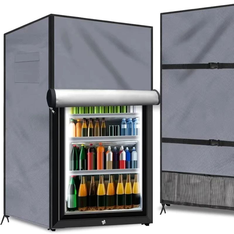 OEM Polyester Outdoor Refrigerator Dustproof Cover Upright Freezer Beverage Protective Cover