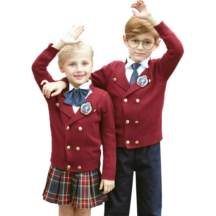 OEM-Primary-School-Uniforms-Custom-Designs-for-Boys-and-Girls-Comfortable-School-Dresses-Polyester-Cotton-All-year