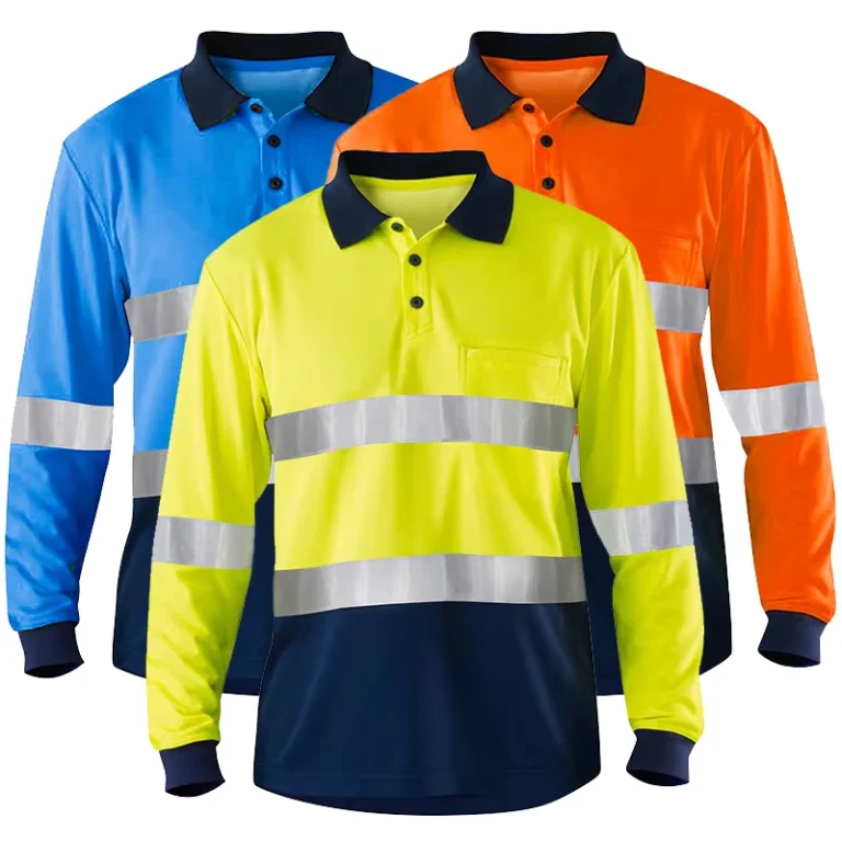 OEM-Quick-Dry-Hi-Vis-Reflective-Safety-Polo-Shirt-for-Roadway-Traffic-Workwear