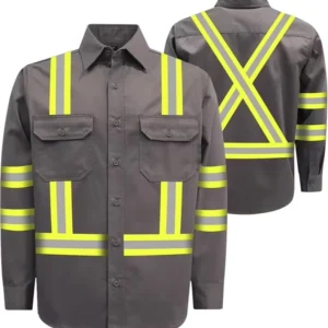 OEM Reflective High Visibility Waterproof Safety Work Shirt Polyester Workwear Winter Jacket for Road Construction