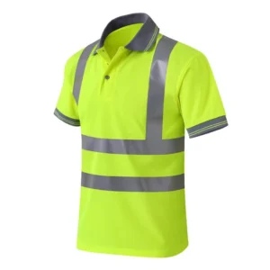 OEM Reflective Sport Tshirt Safety Road Construction Wear Short Sleeve Polo Shirt Hi Vis Men Outdoor Work T Shirt