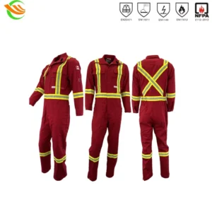 OEM Reflective Tapes Safety Clothing Fireproof Coverall Industrial Safety Mining Coveralls Workwear