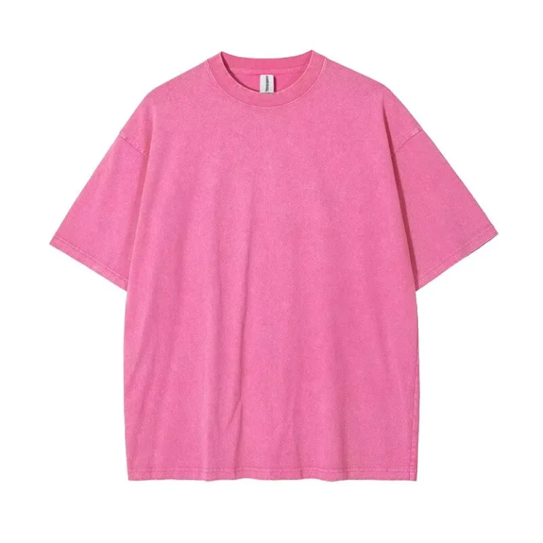 OEM-Retro-100-Cotton-Heavy-Weight-Men-Oversized-280GSM-T-Shirt-Acid-Washed-Vintage-Custom-Logo-T-Shirt-Embroidery