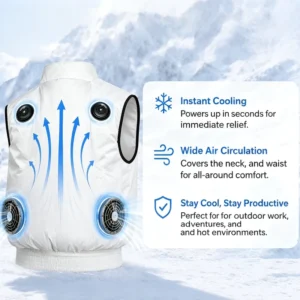 OEM Semiconductor Cooling Jacket Wearable Air Conditioning Clothing for Construction and Outdoor Workers