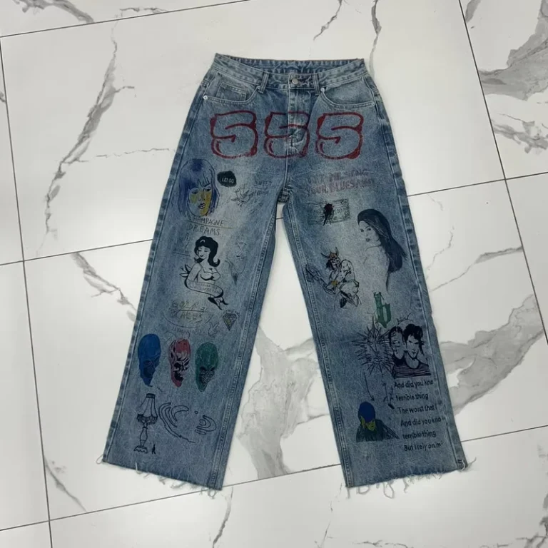 OEM-Supplier-Men-Vintage-Washed-Graffiti-Print-Wide-Leg-Jeans-Raw-Hem-Denim-Pants-for-Y2K-Streetwear
