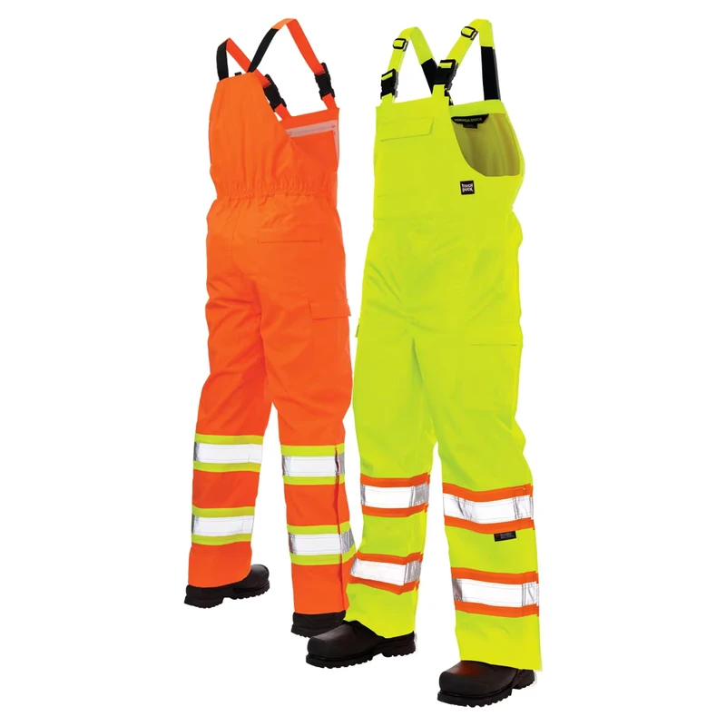 OEM Waterproof Flame Resistant Reflective High Visibility Fluorescent Yellow Safety Work Pants Coveralls Suit Overalls