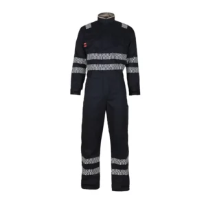 OEM Work Wear Cotton FR Flame Retardant Reflective Safety Clothing Mechanic Welder Two Piece Coverall Working Uniform