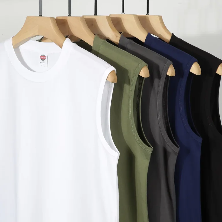 Odm-220Gsm-Pure-Cotton-Basketball-Shoulder-Vest-Custom-Design-Sleeveless-Round-Neck-Collar-DTG-Comfortable-Tshirt-Men