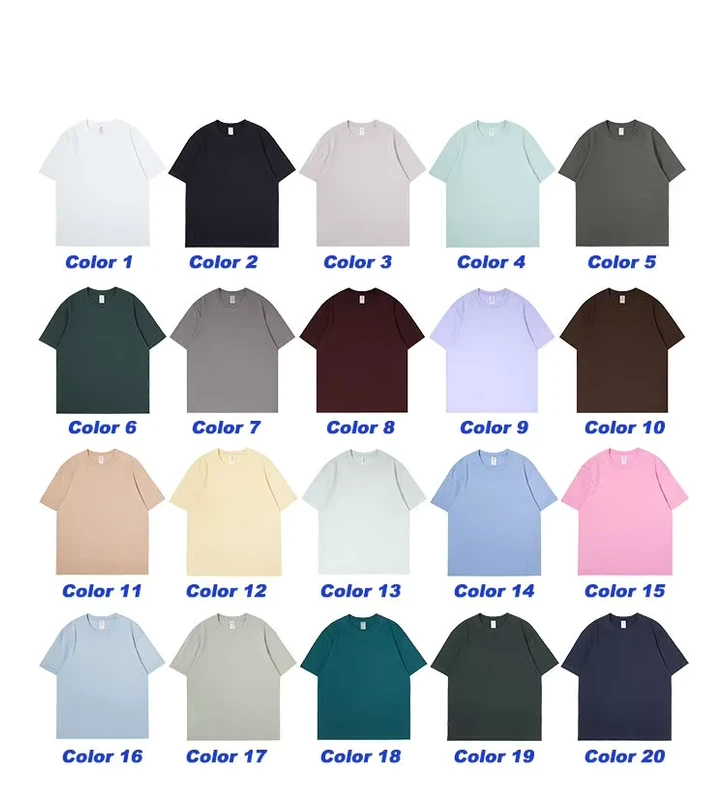 Oem-230GramDTF-DTG-High-Quality-Comfortable-Mutil-Color-Screen-Print-Custom-Logo-Custom-100-Cotton-T-Shirt-for-Men