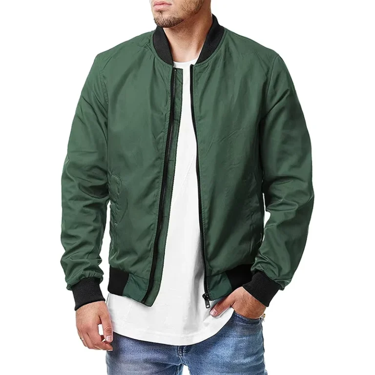 Oem-Odm-Fashion-5Xl-Pilot-Jacket-Leather-Man-Men-Suits-Button-Fly-Aviator-Leather-Bomber-Jacket-Teal-Satin-Zipper