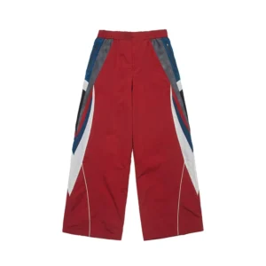 Oem Odm Service Men S Custom Wide Leg Hip Pop Embroidered Pants Casual Style Plus Size Flat Front Parachute Windbreaker Pants Fa