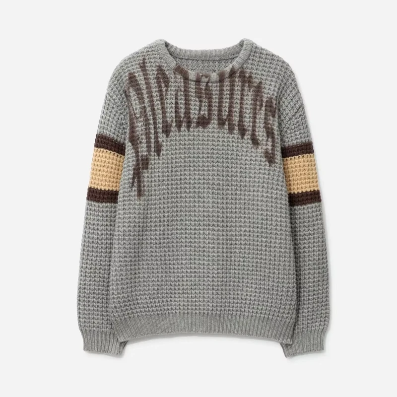 Oem Winter Anti Wrinkle Custom Knitted Crew neck Pullover Sweaters for Men Bulk Order