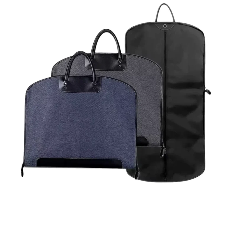 Off-The-Shelf-PU-Suit-Dust-Bag-Convertible-Travel-Duffle-Garment-Bag-Custom-Logo-Portable-PU-Suit-Dust-Bag