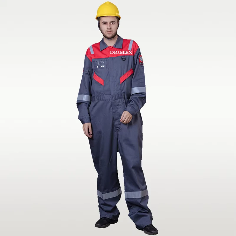 Oil Gas Mining Fire Resistant FR Reflective Oil Refinery Workwear Uniform Work Coverall