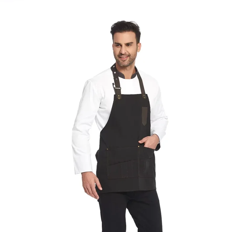 Oil-Resistant-Waterproof-Apron-Chef-Hairdresser-Waiter-Uniform-Custom-Logo-Restaurant-Bar-Hair-Salon