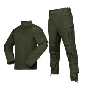 Olive Green A7 Frog Suit Tactical Uniform, Twill Polyester Cotton, with Multiple Pockets