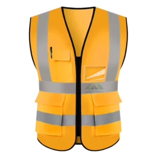 One Size LED Surveyor Custom logo Red Kids Orange Pink Safety Vest with Pockets Quality Blue High Visibility Reflective Vest