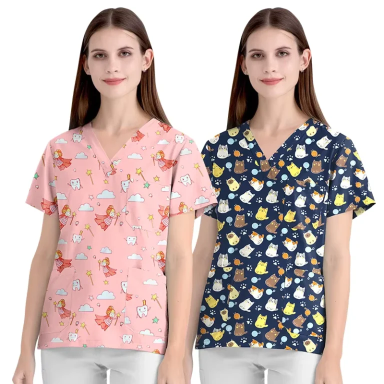 Operating-Room-Short-Sleeve-Circulating-Gown-Printed-Scrubs-Dental-Doctor-Nurse-Uniform-Cotton-Dobby-Fabric-Unisex