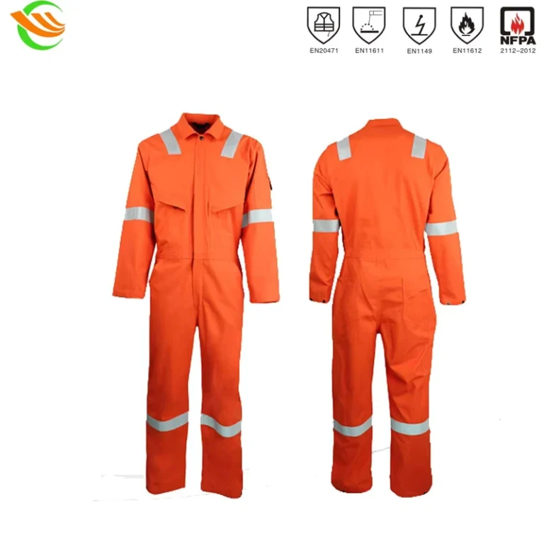 Orange-Cotton-Fire-Retardant-Workwear-Work-Industry-Construction-Worker-Coverall-Uniform