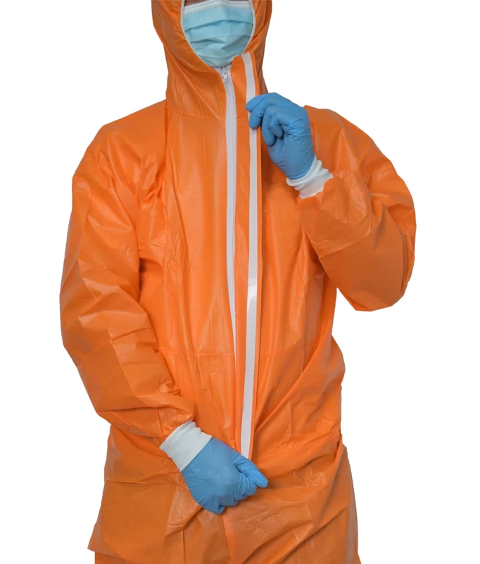 Orange-Disposable-Coverall-with-Elastic-Cuffs-and-Ankles-for-Clean-Room-and-Food-Processing-and-Laboratory-Use