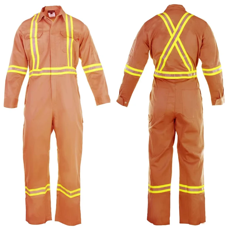 Orange FR Coverall Fire Retardant for Workers Safety Workwear Uniform