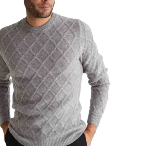 Organic Cashmere Sweater for Men Wholesales Crew Neck Pullover 100% Pure Cashmere Sweater Winter Clothes Standard Knitted