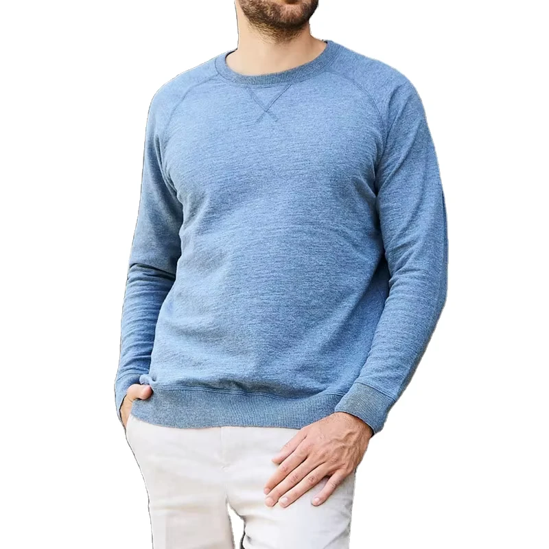 Organic Cotton Men Knit Sweater Merino Wool Sweater for Men Knitted Sweater Men crew neck sweatshirt
