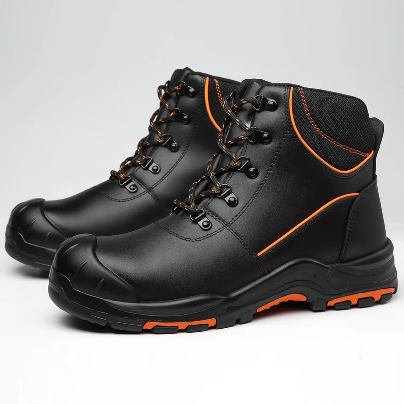 Original Factory Latest Winter Leather Engineering Working Men Steel Toe Safety Shoes Work Boots Construction