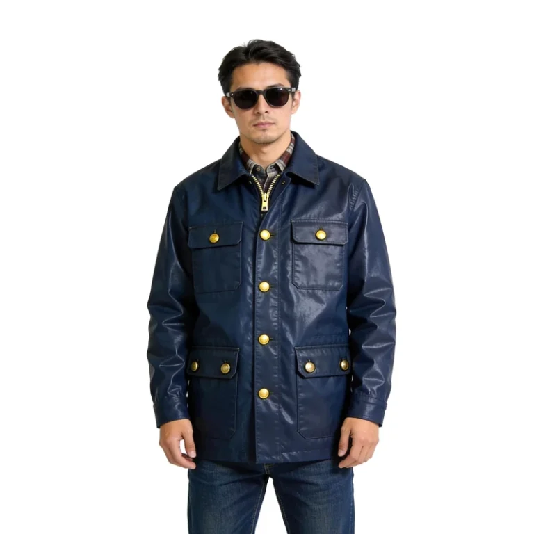 Original-OEM-Manufacturer-Custom-Oversized-Baggy-Work-Wear-Coach-Long-Sleeve-Cotton-Waxed-Canvas-Jacket-Men