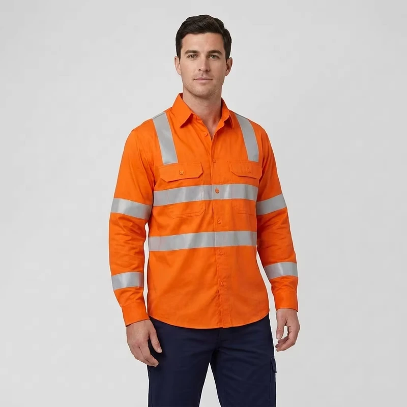 Originals VIC Rail Hi Vis Vented Taped Long Sleeve Shirt