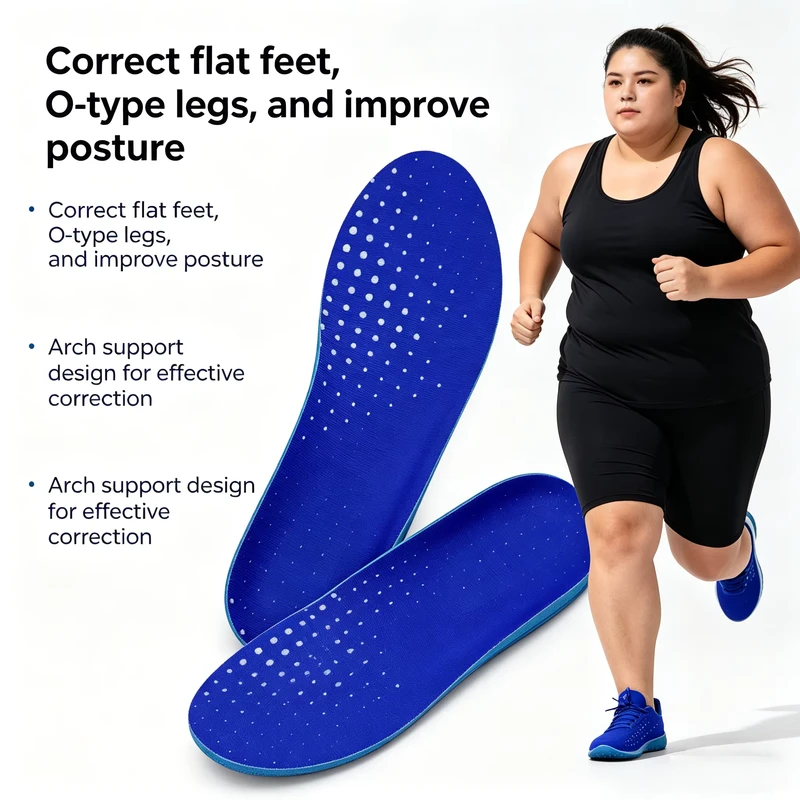 Orthopedic Insoles Fallen Arch Support Lightweight Trimable Pressure-Distributing Daily Foot Protection