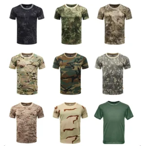Outdoor Button-Up US Desert Camouflage Short-Sleeve Tactical Combat Polo Shirt