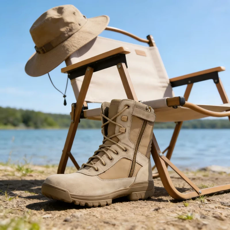 Outdoor High-Top Desert Boots Soft Sole Breathable Hiking Training Boots for Spring and Autumn
