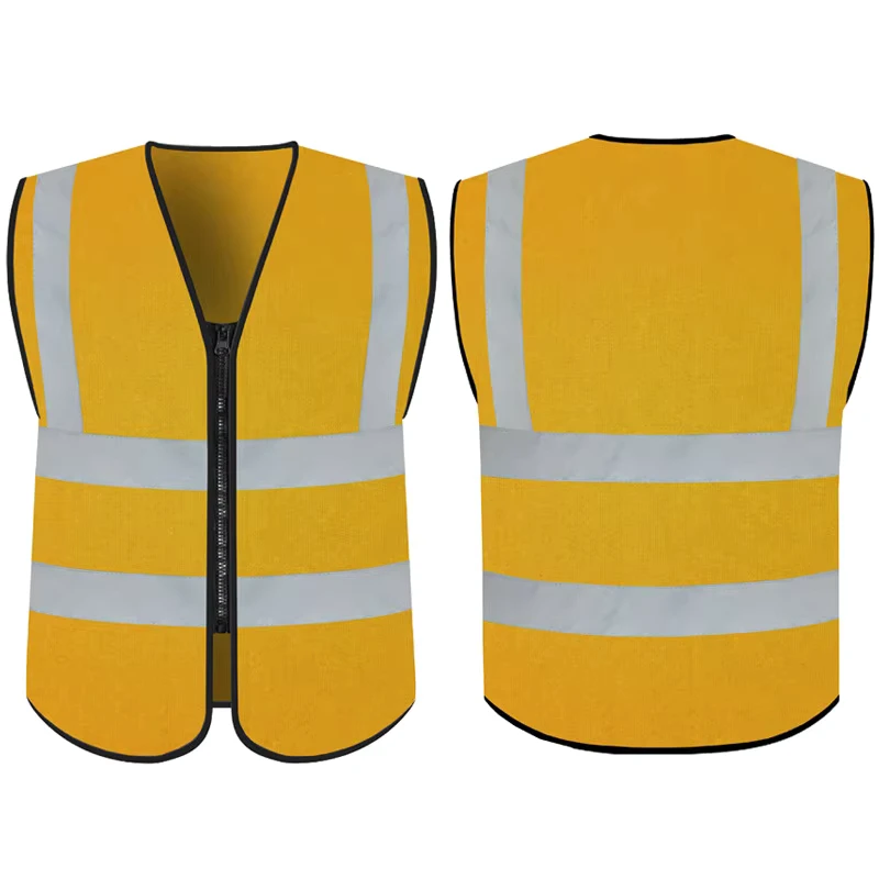 Outdoor High Visibility ANSI Class 1 Waterproof Multi Color Reflective Safety Vest Polyester Security Construction