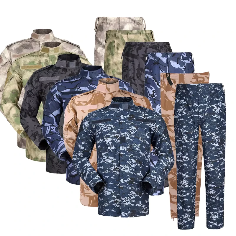 Outdoor Hunting Ripstop Tactical Uniform Green Security Guard ACU Camouflage Uniform