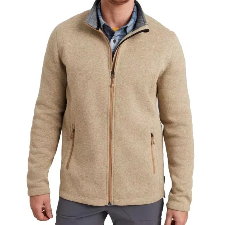 Outdoor-Men-Casual-Thick-Mountain-Hiking-Melange-Fleece-Jacket