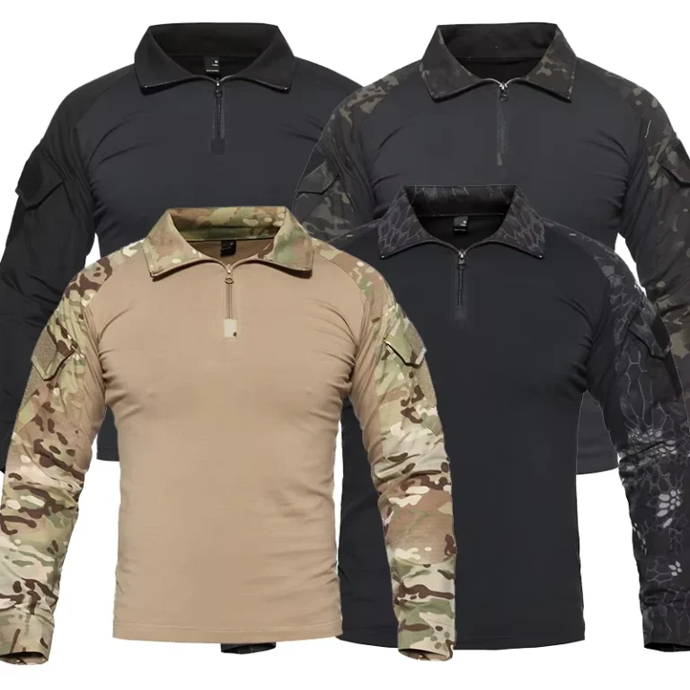 Outdoor-Mens-Camo-Frog-Uniform-Long-Sleeve-T-Shirt-Tactical-Gear-Cotton-Combat-Training-Shirt