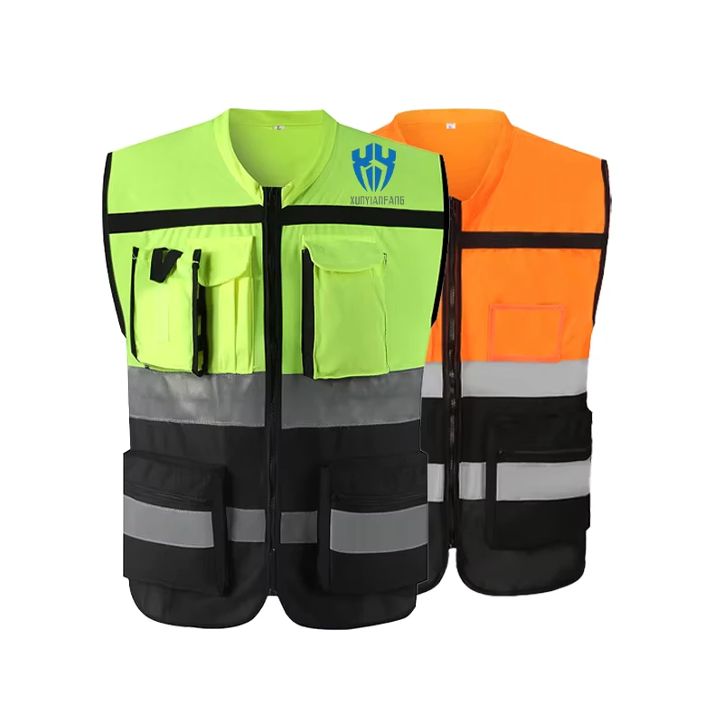 Outdoor Night Safety Vest Durable High Brightness Reflective Vest Security Uniform High Visibility Vest Custom Logo