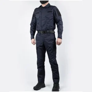 Outdoor Training Worker Suit Black Dark Blue Tactical Guard Long Sleeve Security Uniform Cotton Polyester Custom Logo Unisex