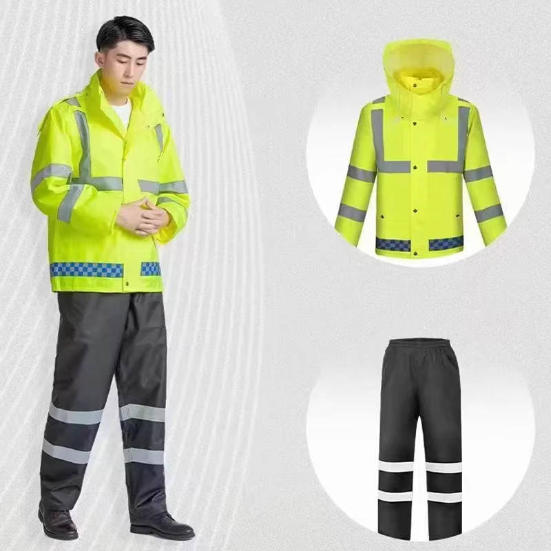 Outdoor Work Warm Fleece Lining Safety Reflective Jacket High Quality Waterproof Windproof Hi Vis Fluorescent Reflective Jacket