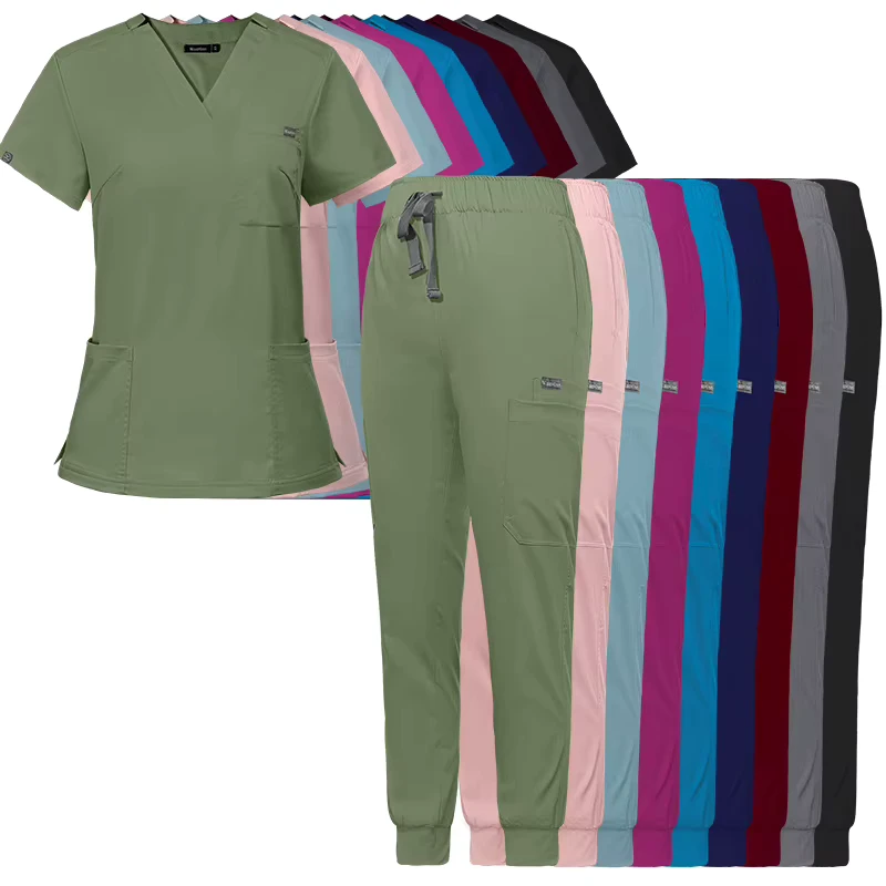Oversize Anti-Wrinkle Stretch Fabric Medical Scrub Set