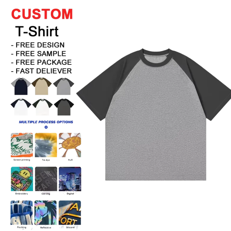 Oversized-Solid-Custom-Logo-Blank-T-shirts-100-Cotton-for-Men-Casual-Print-Pattern-Knitted-Raglan-Sleeve-Custom-T-Shirt-Fasion