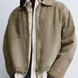 Oversized Vintage Casual Summer Denim Jacket for Men Zipper Closure Breathable Waterproof Hooded Outdoor
